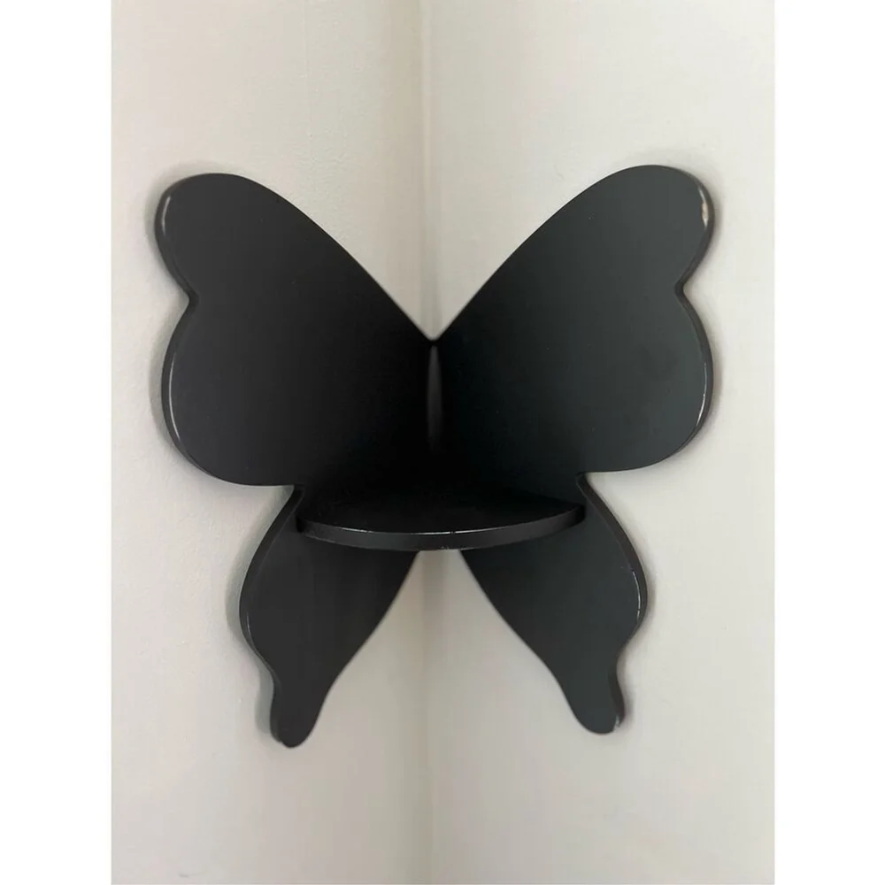 Black Whimsy Gothic Butterfly/moth shelf